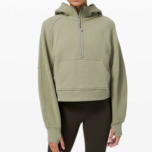 Lululemon Scuba Oversized 1/2 Zip Hoodie - Rosemary Green